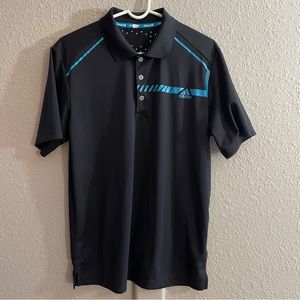 2/$15 Adidas climachill black & turquoise short sleeved activewear. Men’s M